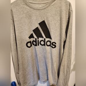 Adidas Gray Long Sleeve Shirt Size Large